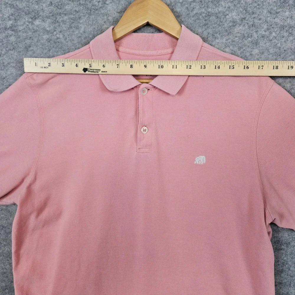 Banana Republic Men's Pink Polo Shirt Size L 100% Cotton Preppy Academia PINHOLE